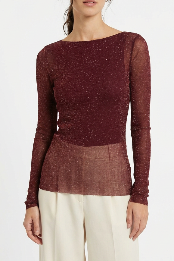 TOP IN TULLE IN GLITTER