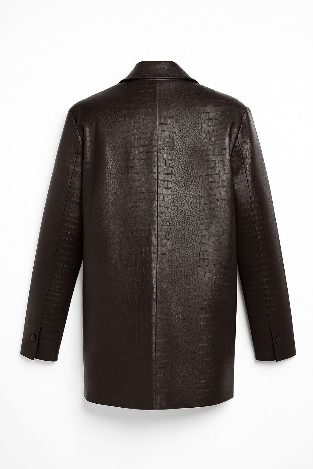 BLAZER DOPPIOPETTO IN ECO-PELLE STAMPA ANIMALIER