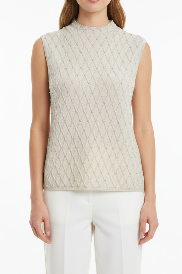 TOP MAGLIA PERLINE