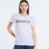 T-SHIRT SPARKLE SM BIANCO