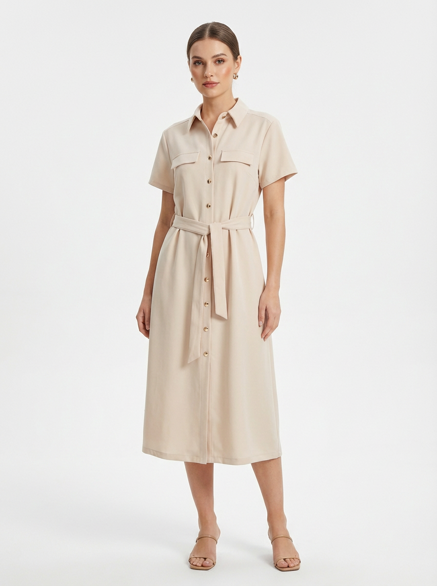 Abito Chemisier con Cintura