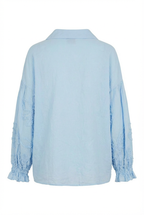 Blusa Relaxed Fit con Ricami Floreali in Rilievo