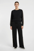 Felpa con dettaglio Leopardato