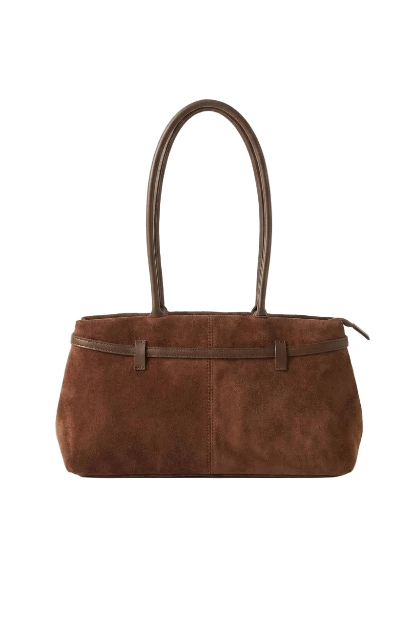 Borsa a spalla East-West in Suede