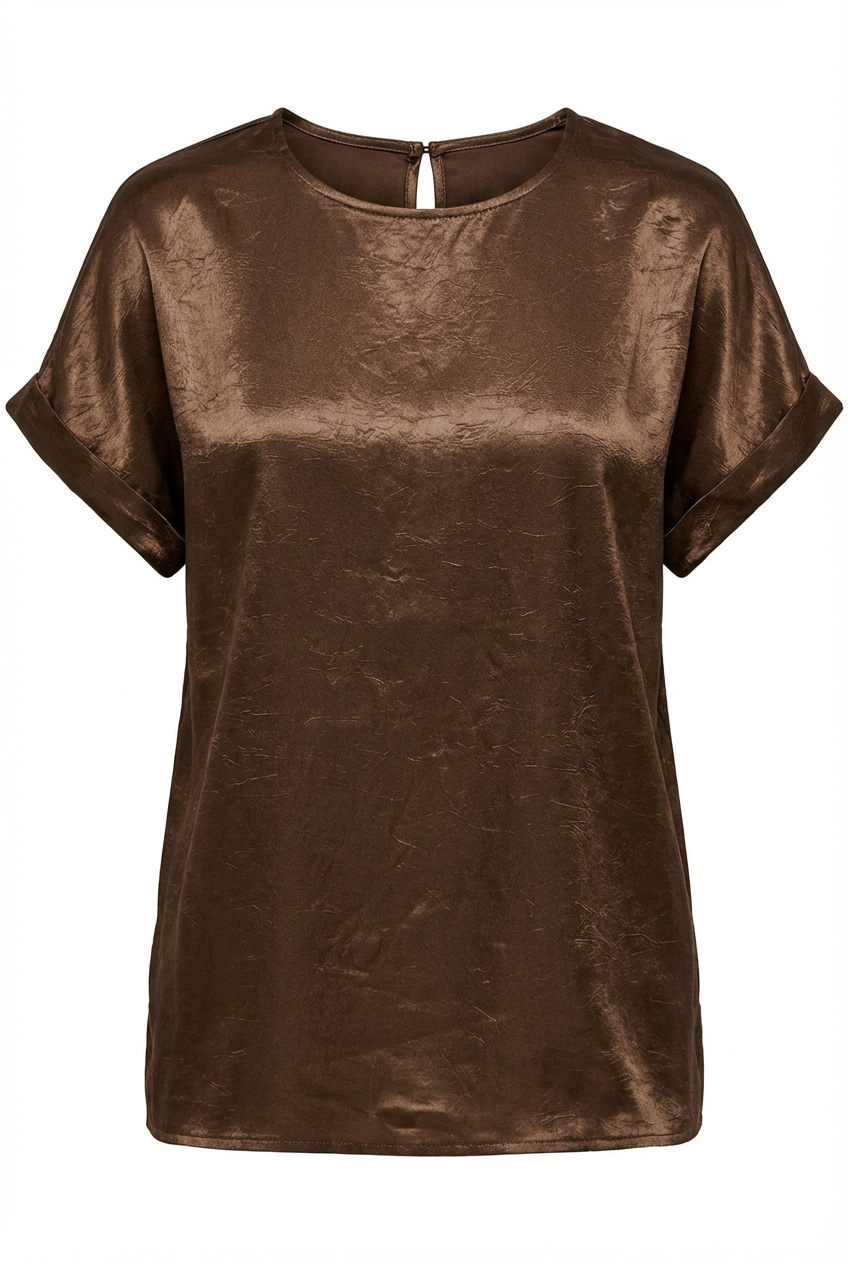 Blusa Satinata dal Finish Martellato