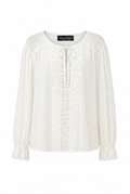 Blusa Boho-Chic con Inserti in Pizzo