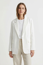 Blazer Monopetto in Misto Lino