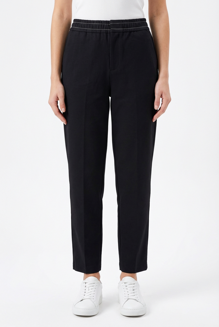 Pantaloni Chino Slim-Fit Elasticizzati Nero