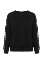 Felpa con dettaglio Leopardato