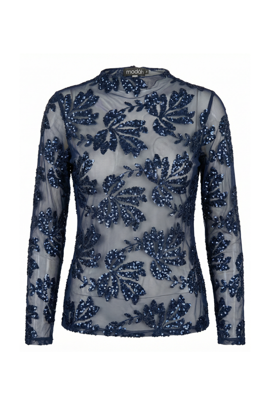 MAGLIA RICAMATA CON PAILLETTES