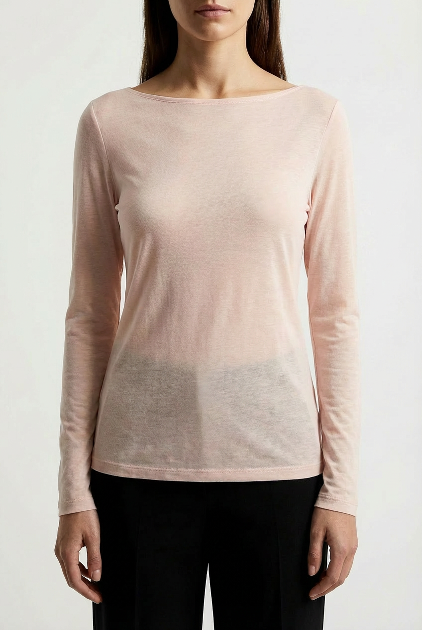 Maglietta leggera essenziale misto cashmere