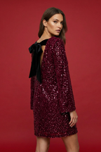 ABITO CON PAILLETTES CON FIOCCO