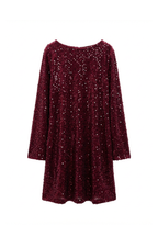 ABITO CON PAILLETTES CON FIOCCO