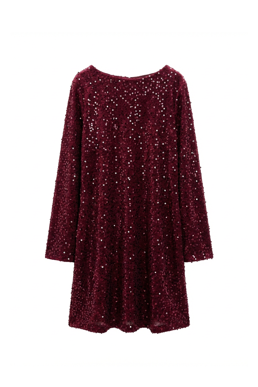 ABITO CON PAILLETTES CON FIOCCO