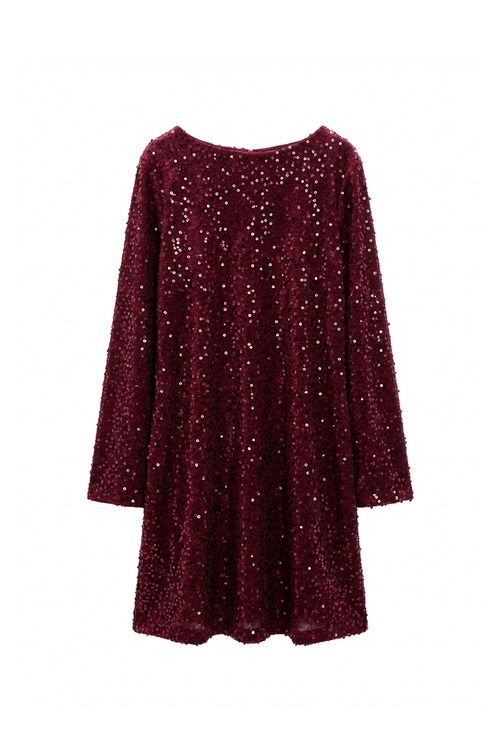 ABITO CON PAILLETTES CON FIOCCO