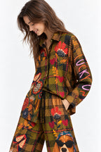 Camicia Over in raso Lucky Club