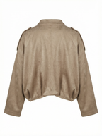 Giacca corta in suede