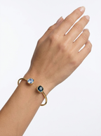 Bracciale Bangle con Doppi Cristalli