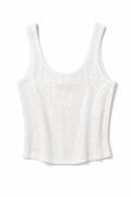 Canotta Sparkle in Maglia con Sequin All-Over