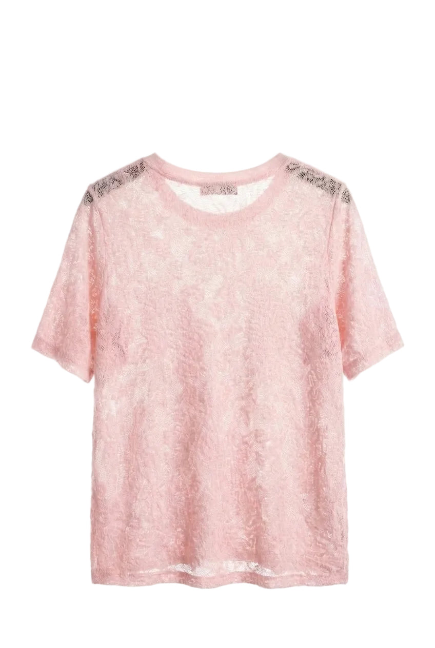 T-shirt in Viscosa Rosa