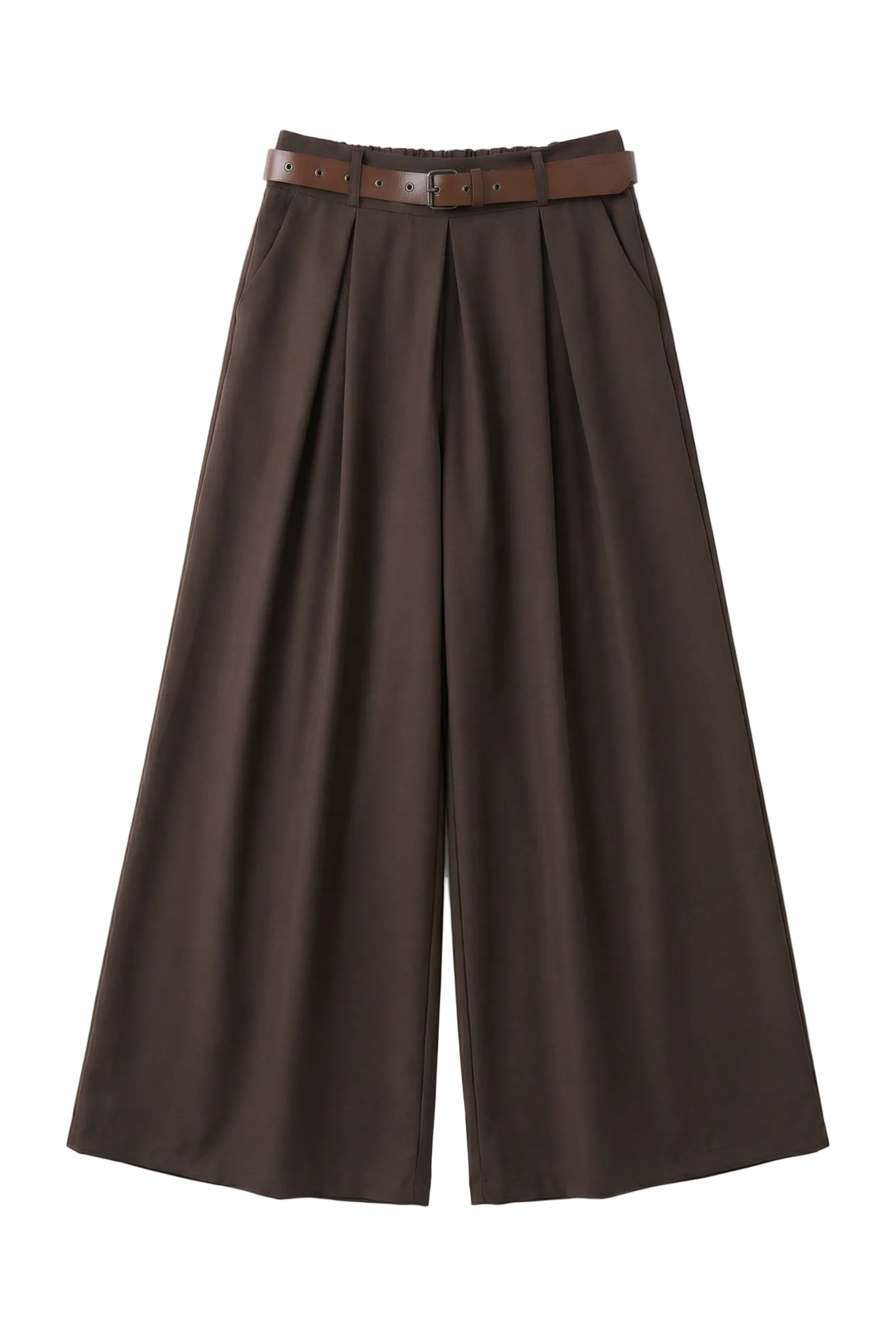 Pantaloni con cintura a gamba larga