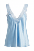 Top Lingerie in Raso con Bordi in Pizzo