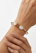 Bracciale Bangle con Doppi Cristalli