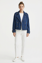 Giacca Trench in Jeans