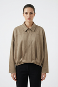 Giacca corta in suede
