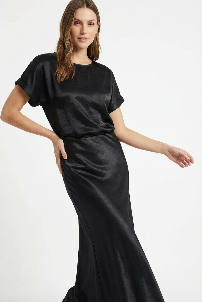 Blusa Satinata dal Finish Martellato