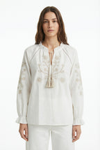 Camicia Ricamata in Stile Boho
