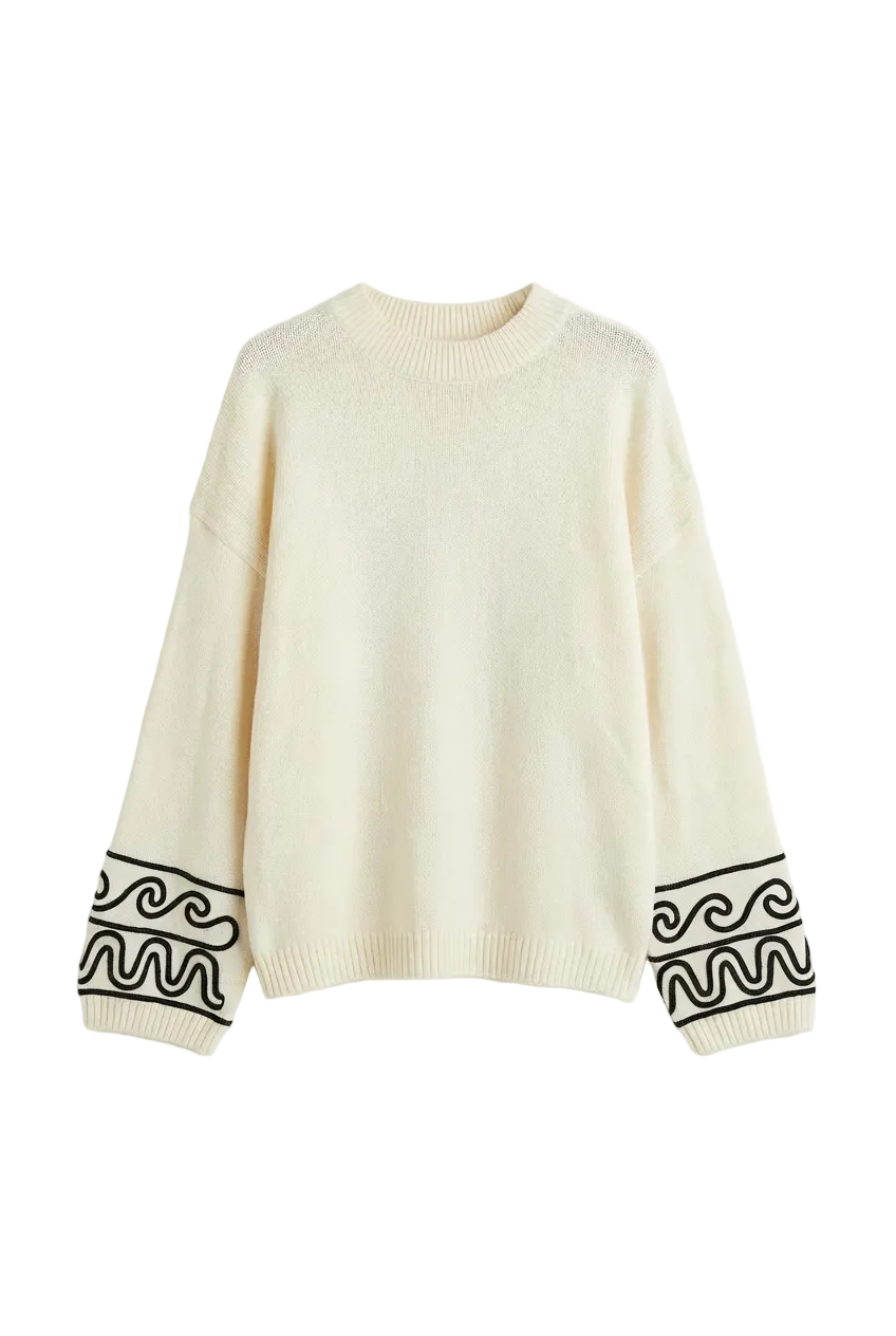 Maglione con ricami