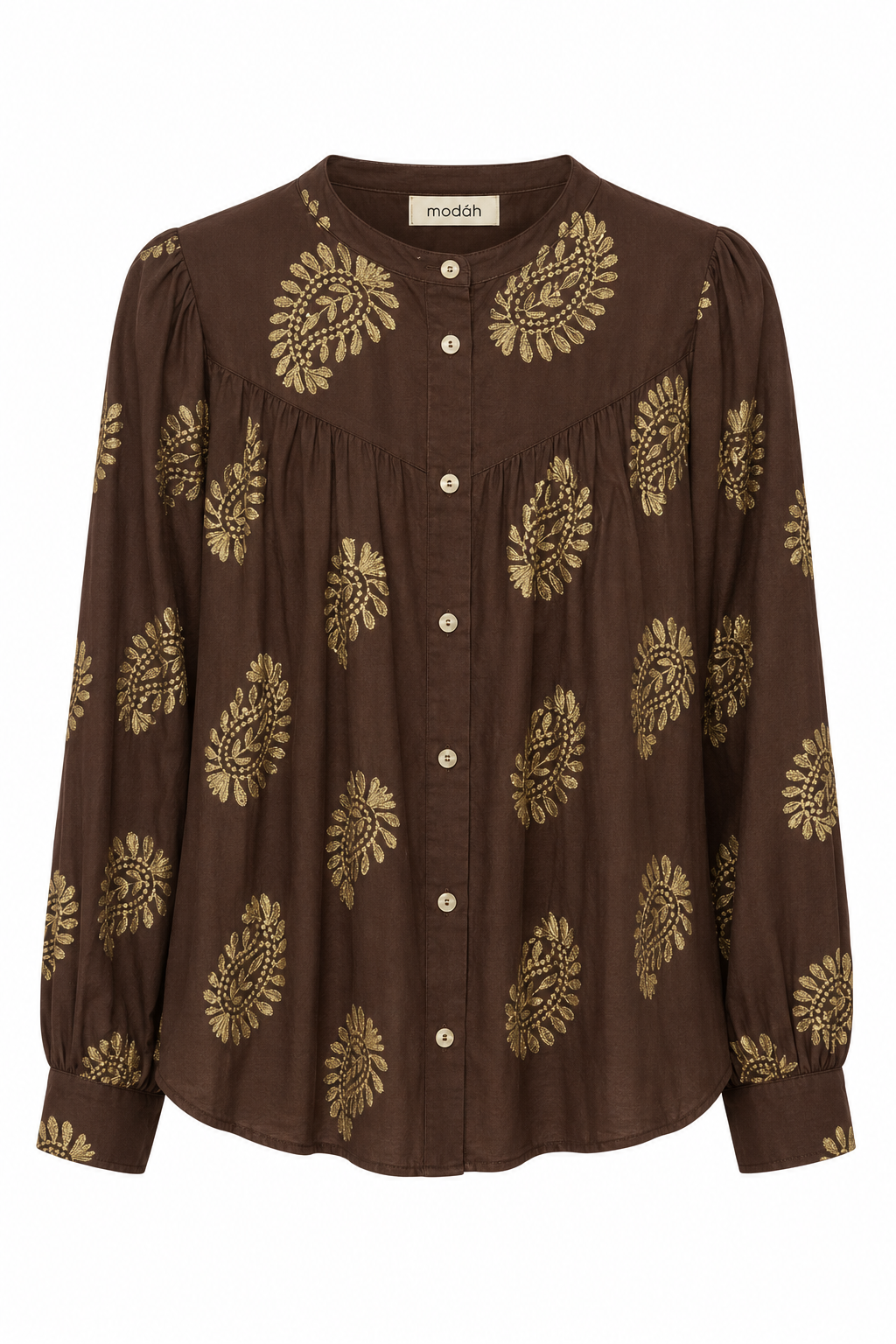 Camicia a Motivi Paisley Dorati