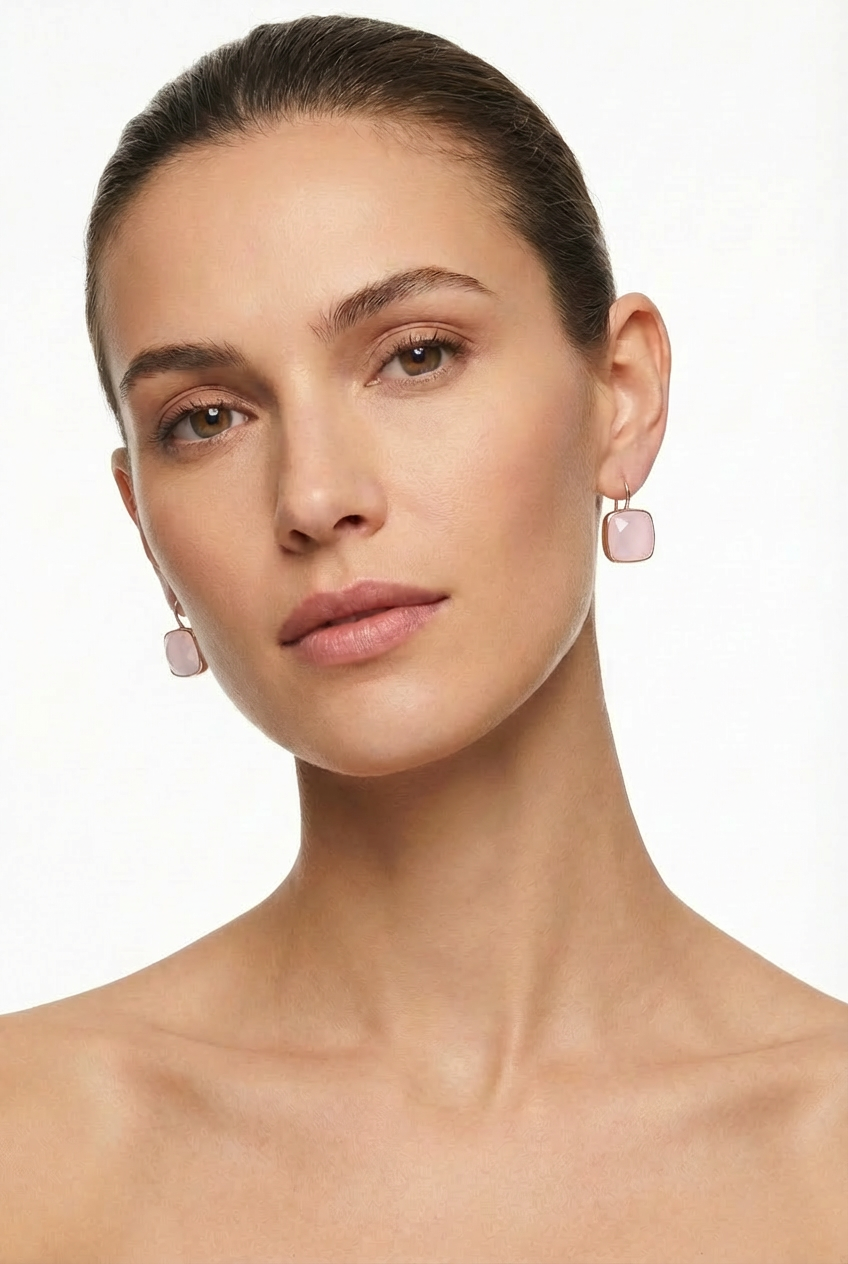 Orecchini a Lobo Square in Smalto