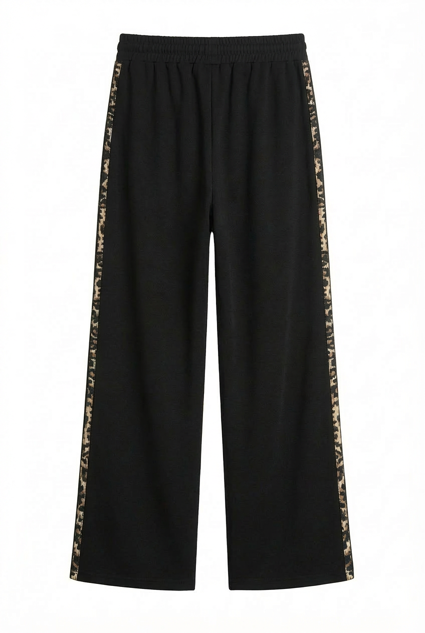 Pantalone con dettaglio Leopardato