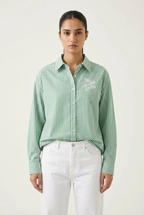 Camicia a Righe con Stampa