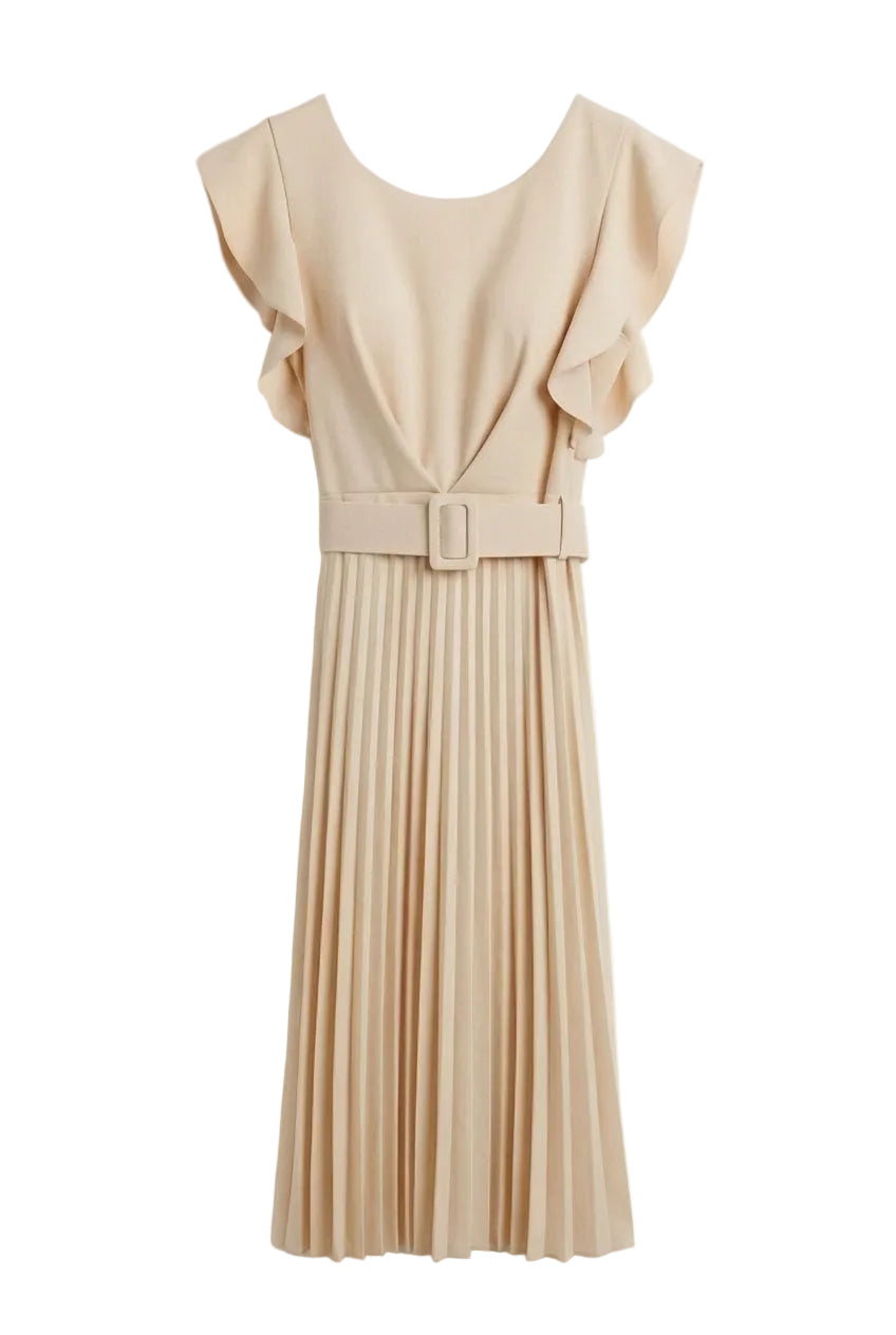 Vestito al ginocchio con Gonna Plissè