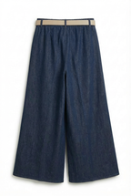 Jeans Larghi in Denim con Cintura