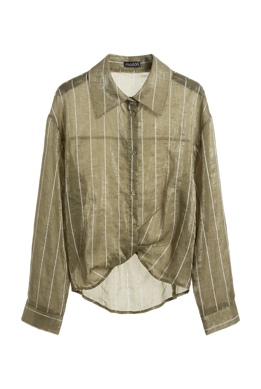 Camicia Shimmer a Righe