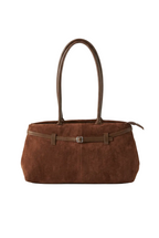 Borsa a spalla East-West in Suede