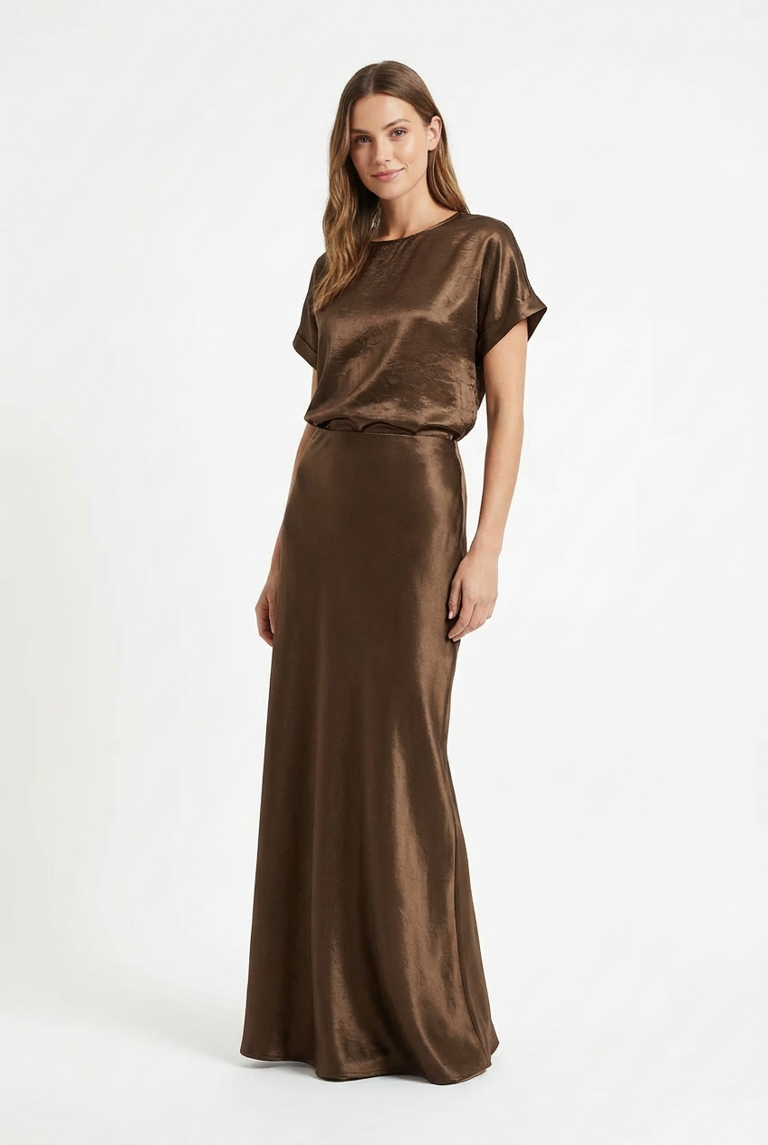 Blusa Satinata dal Finish Martellato