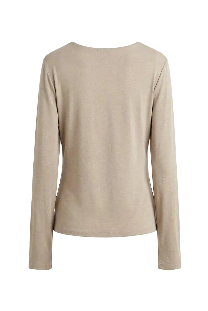 Maglia Assimetrica con Dettaglio Rimovibile