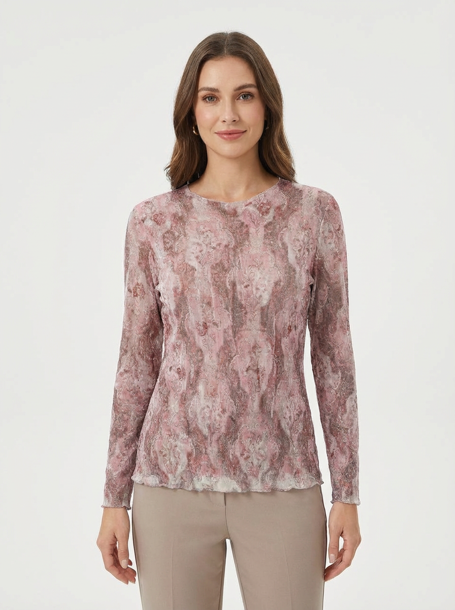 Maglia in Mesh Damascata