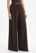 Pantaloni con cintura a gamba larga