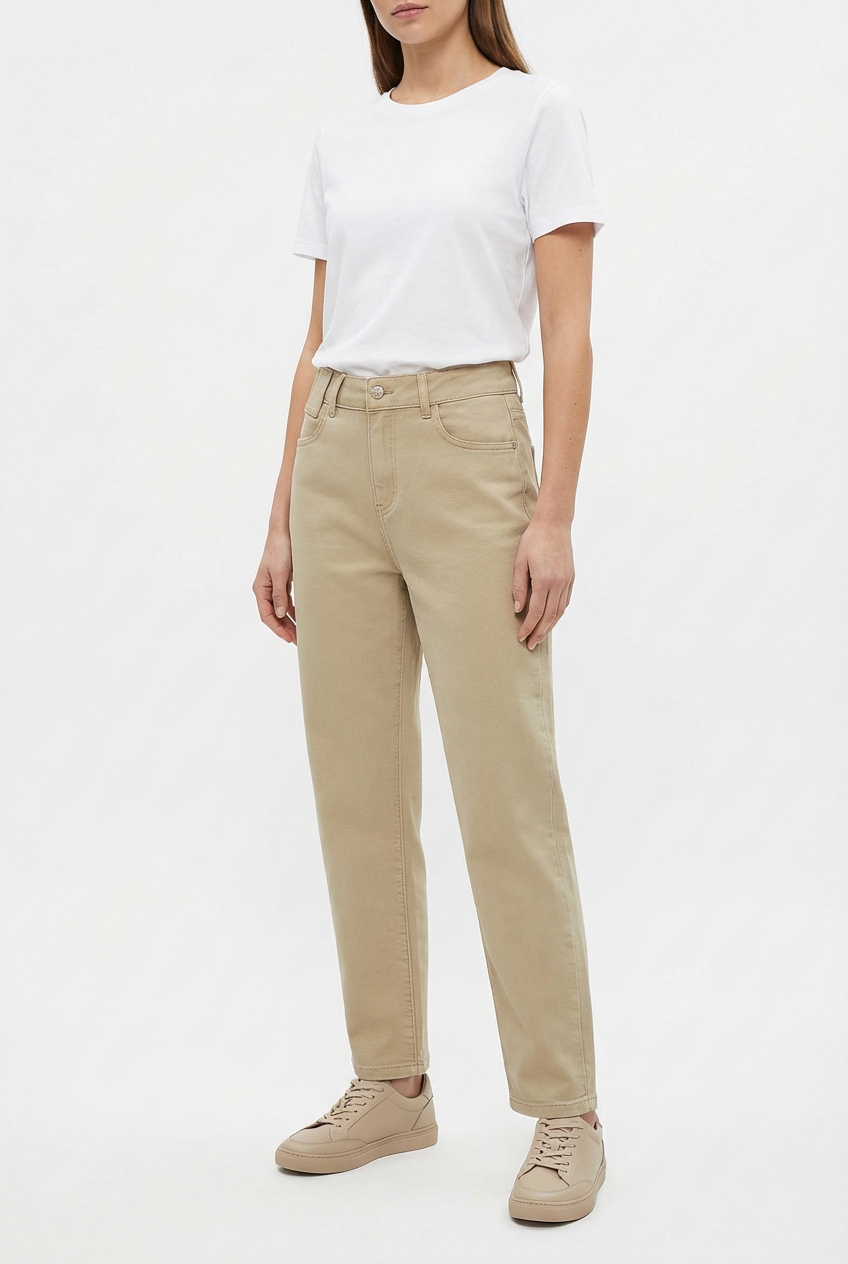 Jeans Beige Mom fit