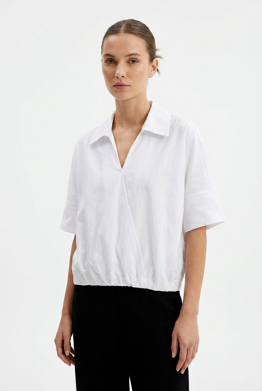 Camicia a Portafoglio con Fondo Elastico