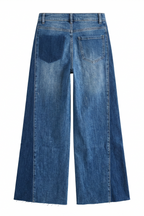 JEANS A PALAZZO BICOLORE