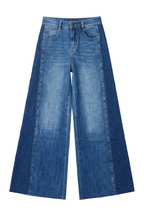 JEANS A PALAZZO BICOLORE