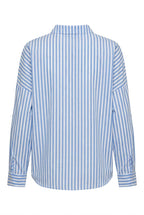 Camicia a Righe con Dettaglio Floreale 3D