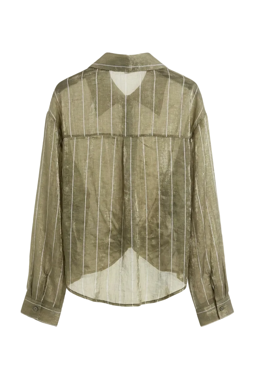 Camicia Shimmer a Righe